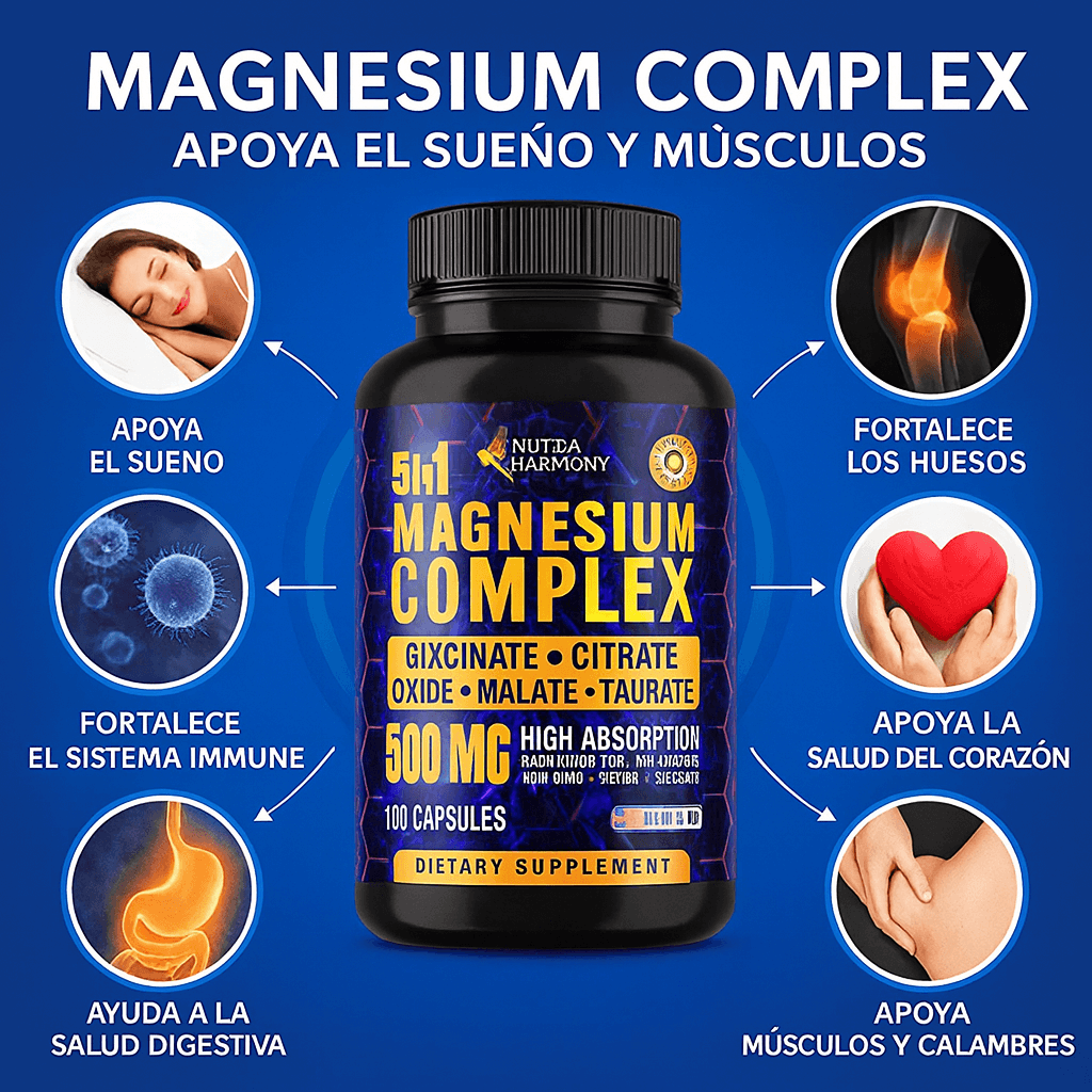 Magnesio Complex-Tu aliado natural contra el estrés, la fatiga y el mal dormir.