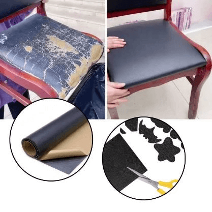 Reparación de cuero antes y después