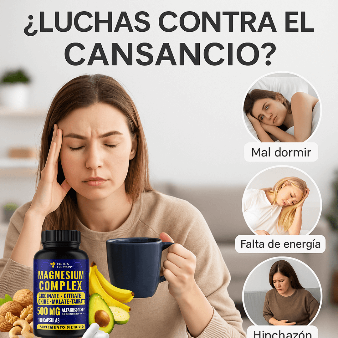 Magnesio Complex-Tu aliado natural contra el estrés, la fatiga y el mal dormir.