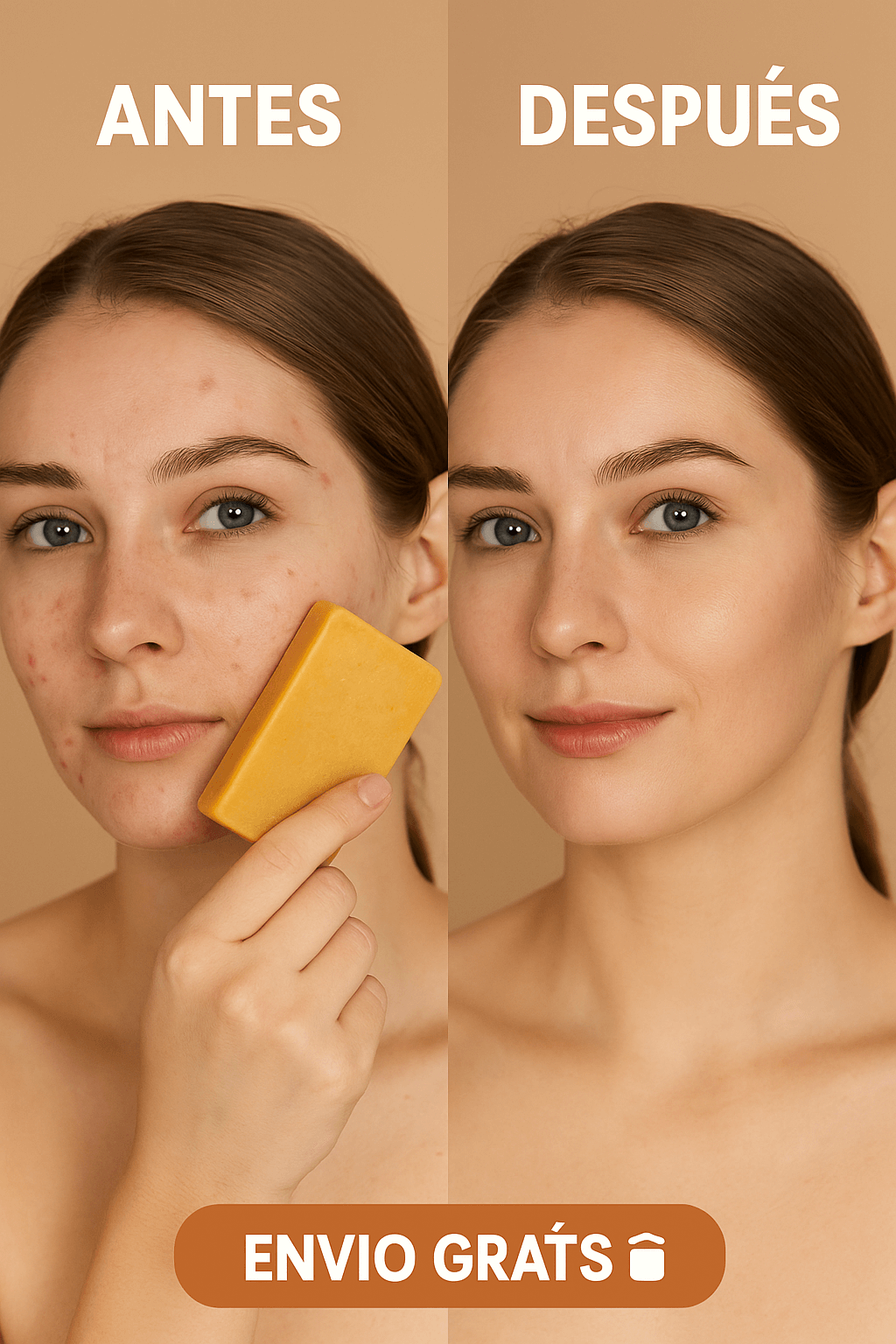 Jabón de cúrcuma anti acne-anti manchas oferta  2x1