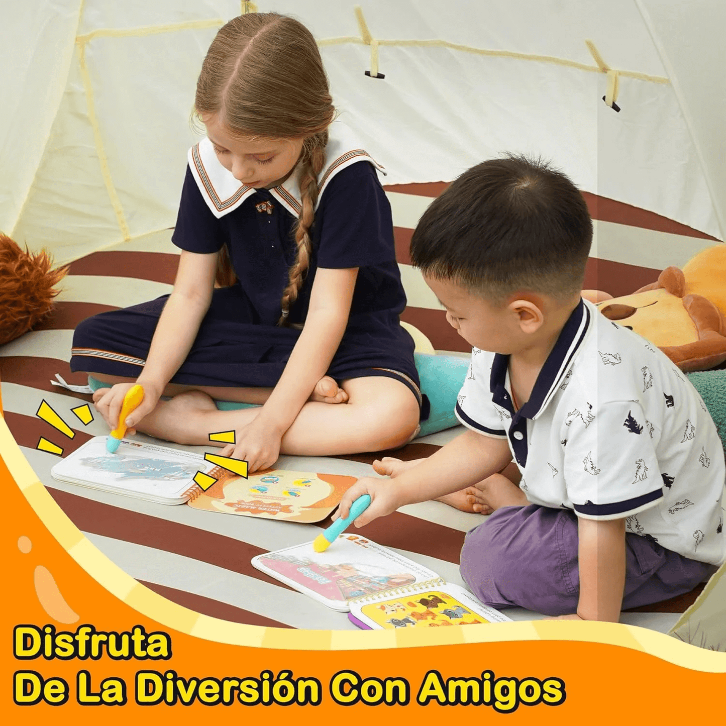 2 Libros Magicos Al Agua + 🎁De Regalo Cepillo Inteligente Antibacterial