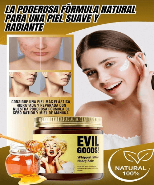 Evil Goods- Crema Facial  Balsamo de sebo de res y miel